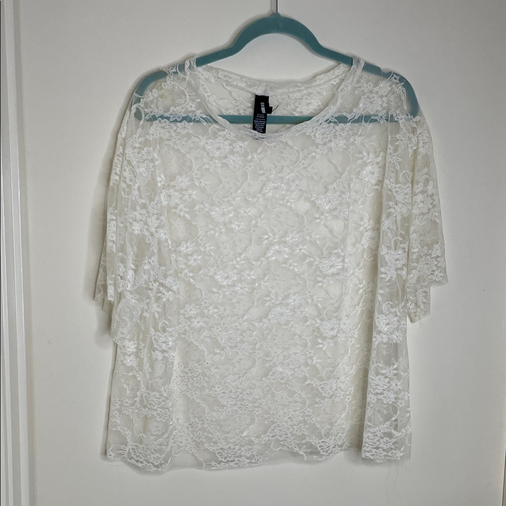 Agnes & Dora Cream Lace Blouse